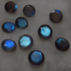 7x7 mm - AAAA - Really High Quality Labradorite - Faceted Round Cut Stone Every Single Pcs Have Amazing Blue Fire Super Sparkle 10 pcs